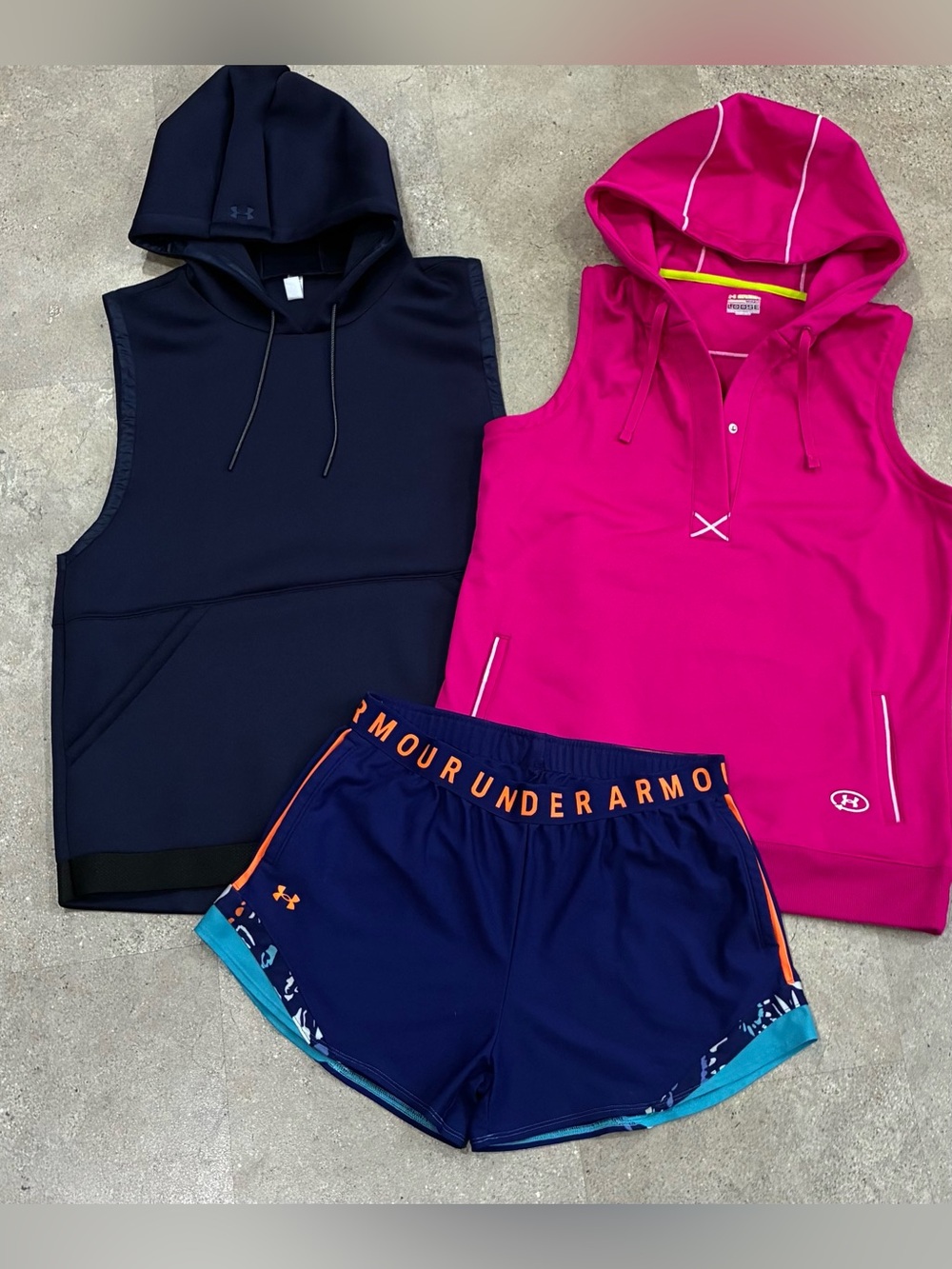 Womens UNDER ARMOUR Athletic Shorts & Vest Lot, sz Large